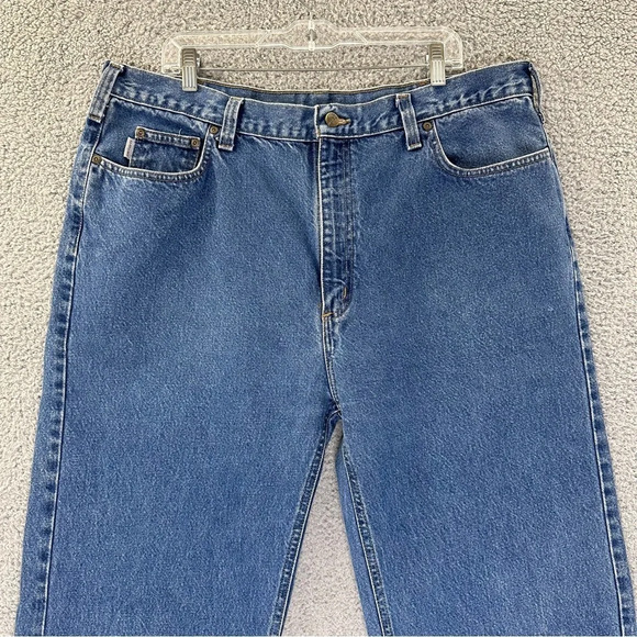 Carhartt Straight Fit Relaxed Fit Jean Medium Wash B460 Men's Size 42 x 35.5 - Picture 2 of 8